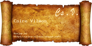 Csire Vilmos névjegykártya